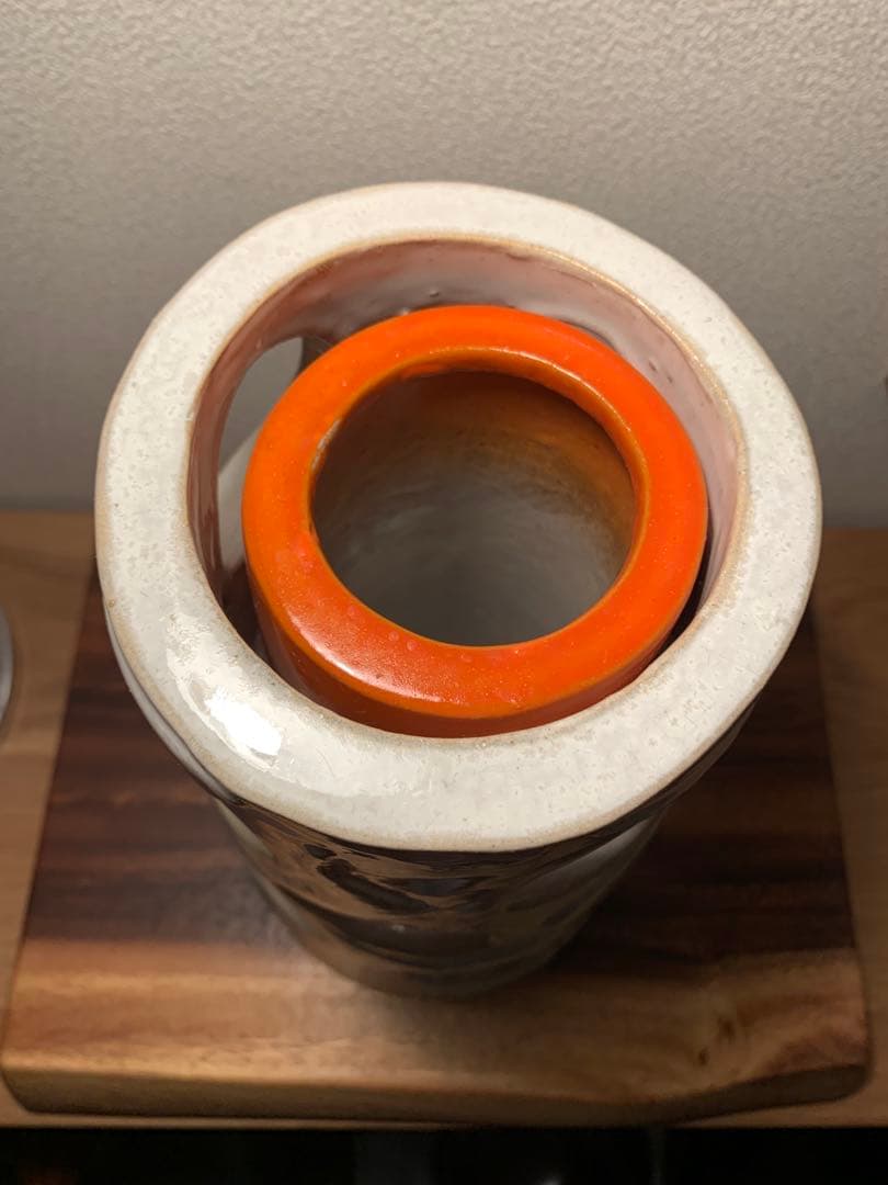 超希少 岡本太郎 作 「あかり」 フラワーベース 花器 1970年 印アリ 共箱