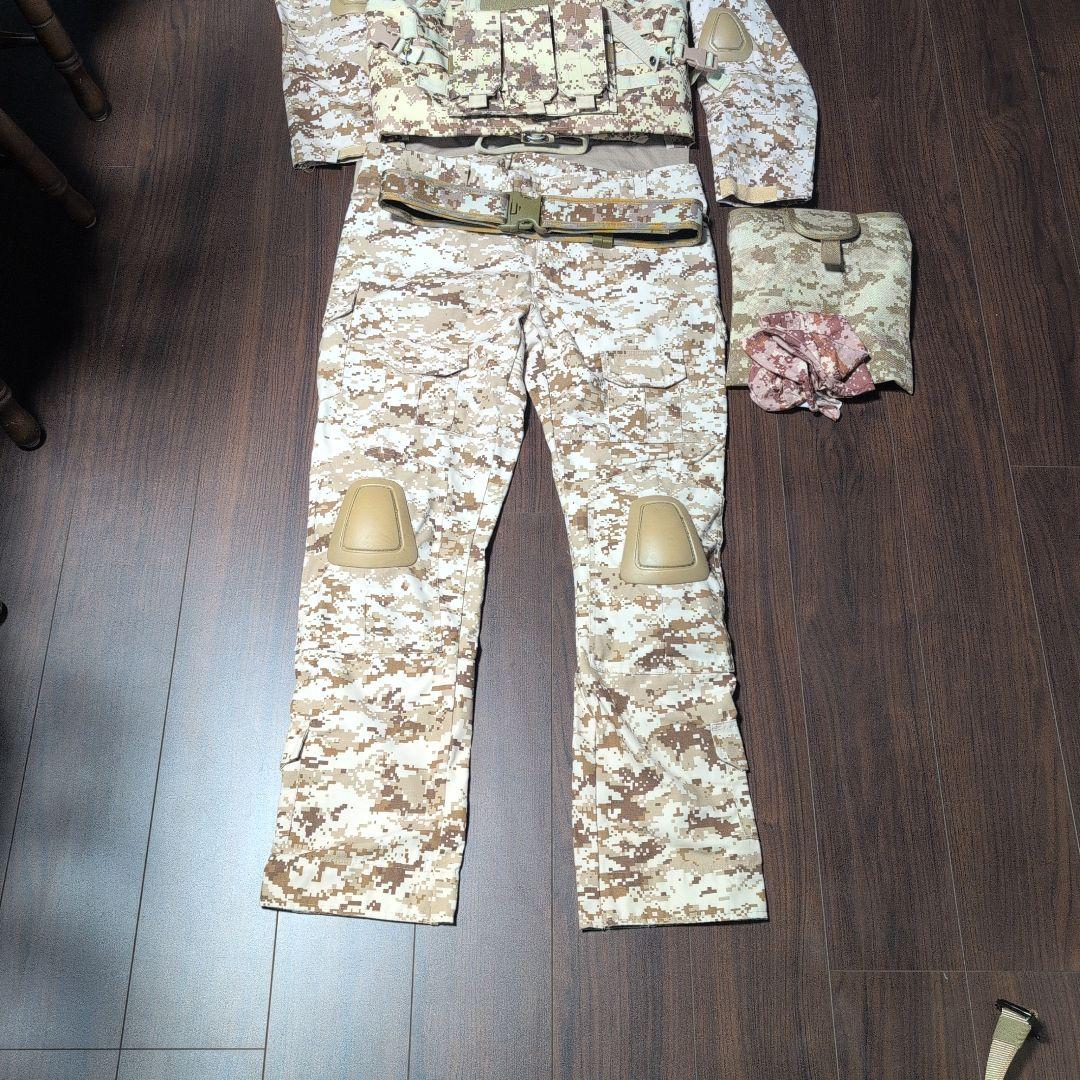 デザートピクセル迷彩柄 戦闘服セット XLサイズ