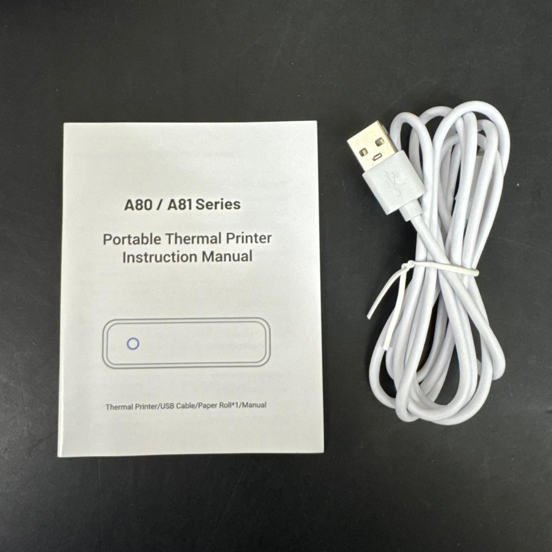☆美品　A4 サーマルプリンター　A80　Bluetoothポータブルプリンター