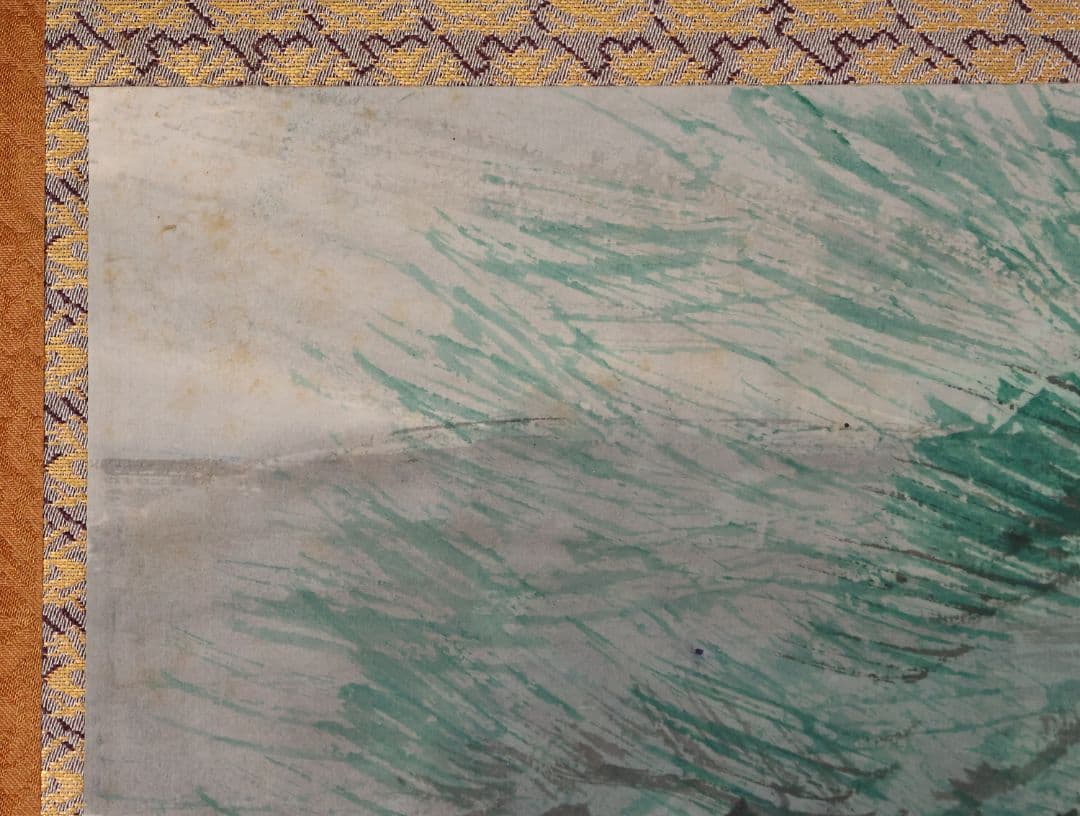 【模写】日本画 彩色 大木豊平「日蓮上人・白猿図」紙本 掛軸 大幅 MA553