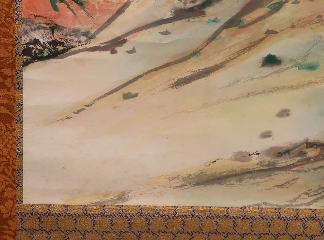 【模写】日本画 彩色 大木豊平「日蓮上人・白猿図」紙本 掛軸 大幅 MA553