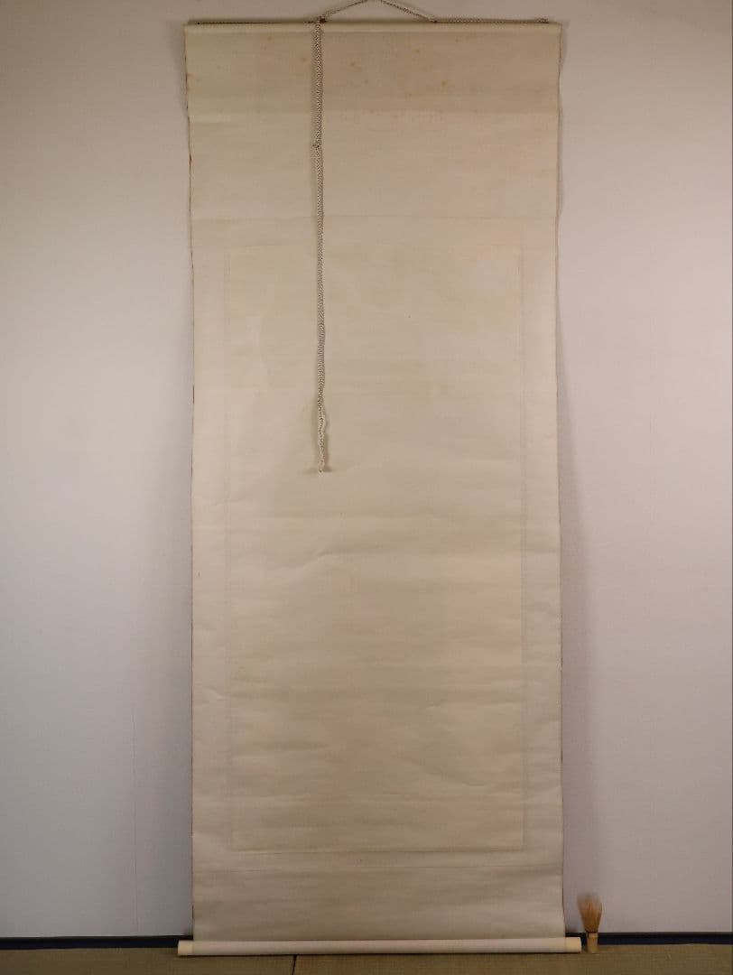 【模写】日本画 彩色 大木豊平「日蓮上人・白猿図」紙本 掛軸 大幅 MA553