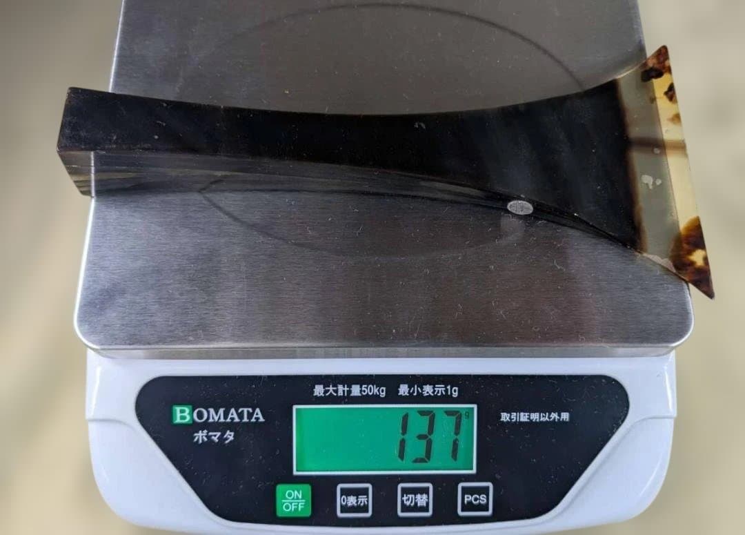 三味線　バチ　撥　長さ21.5cm　幅10.5cm　重さ137g　　管2042