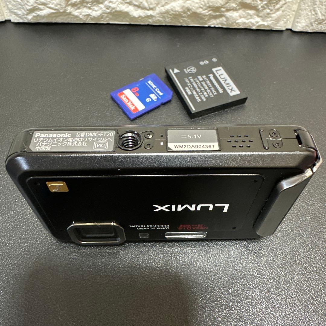 美品 PANASONIC LUMIX DMC-FT20動作品　防水デジタルカメラ