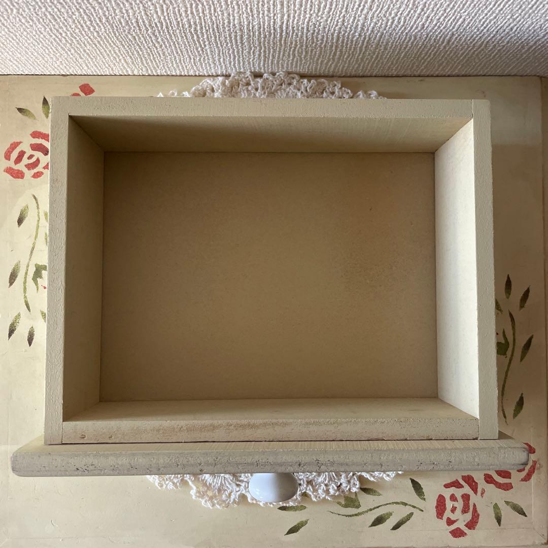 マニー　ステンシルローズ　引き出し♪小物入れ　木製