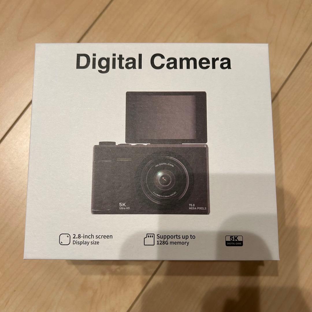 デジタルカメラ 5K 7500万画素 2.8インチスクリーン コンデジ 新品