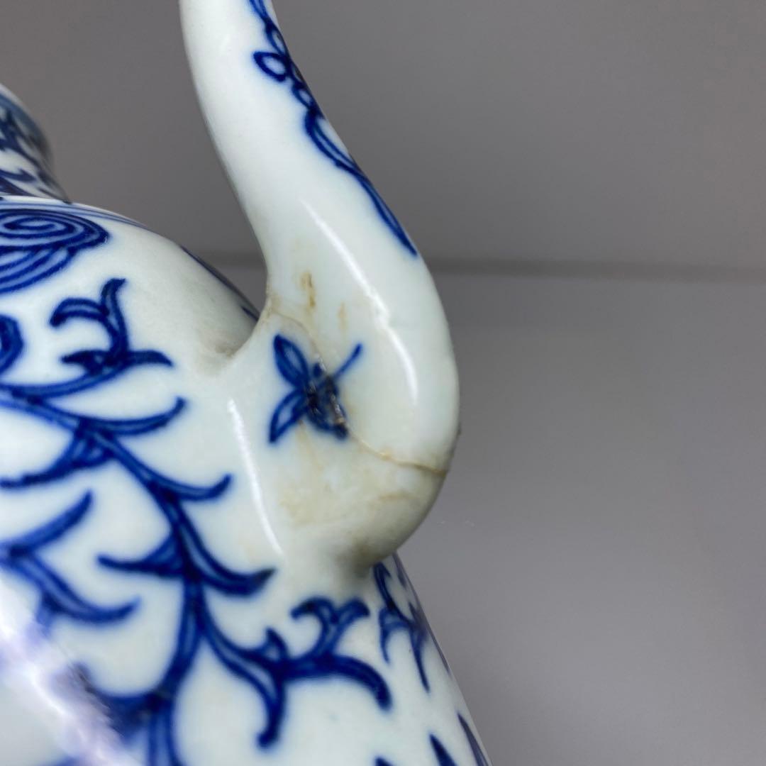 中国清時代　青花　水注　タルチ　東さ7-1014①