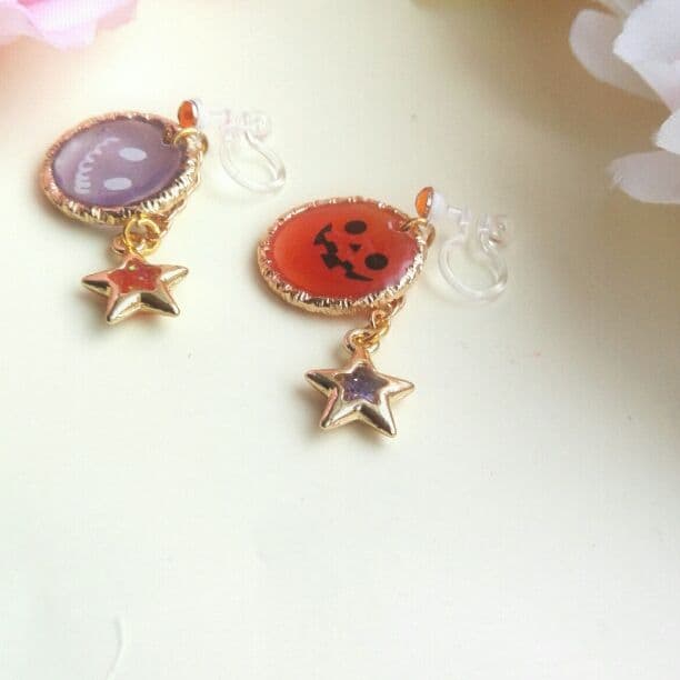 売れました　真ん丸フェイスのLittle  Monster  イヤリング