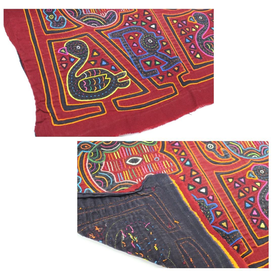 404モラ布　パナマ　古布　クナ族　アップリケ　民族衣装　民芸品　世界の布