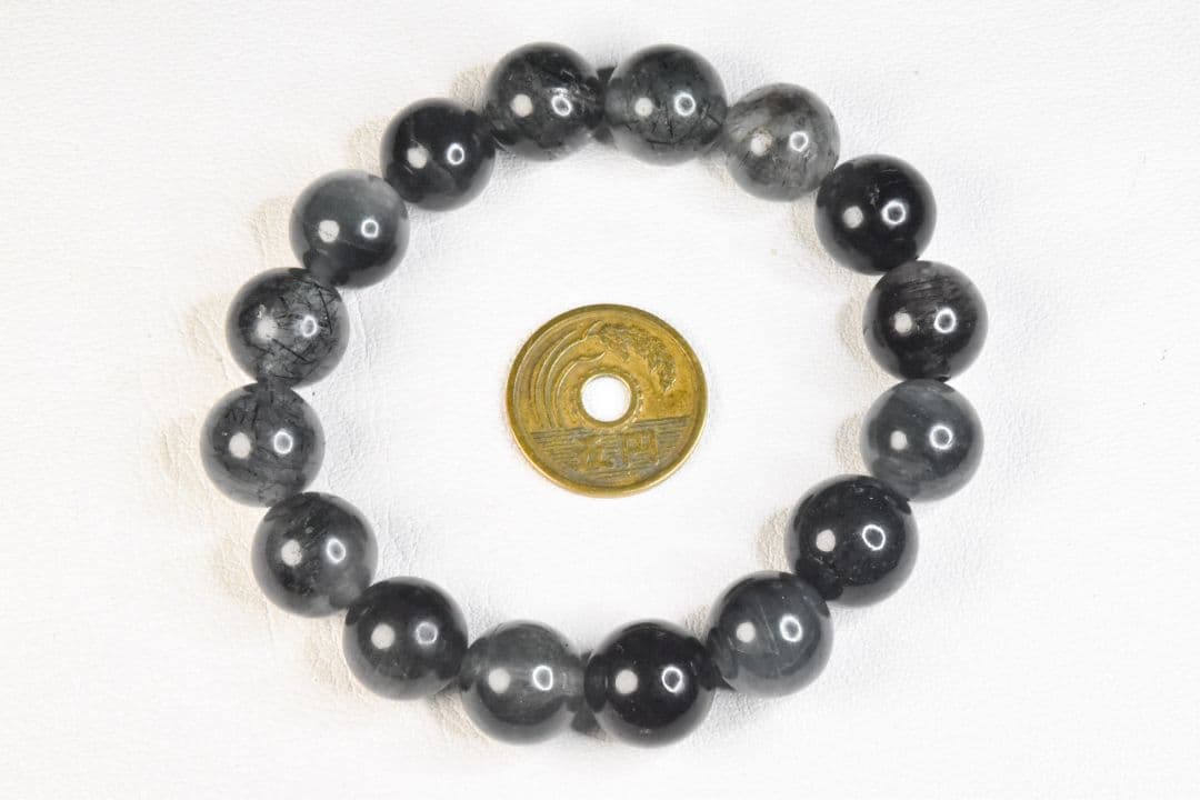 手作り！ザギ・マウンテンクォーツ　ブレスレット粒より