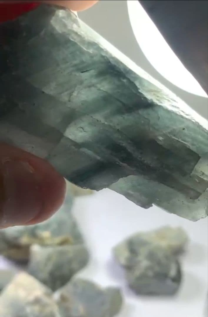 手作り！ザギ・マウンテンクォーツ　ブレスレット粒より