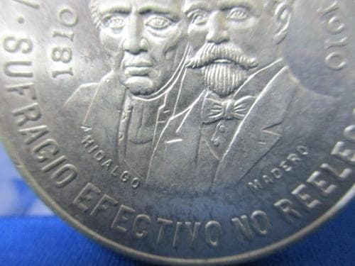 メキシコ10ペソ銀貨☆1960年／極美品／銀９０％／大型銀貨／m221-1