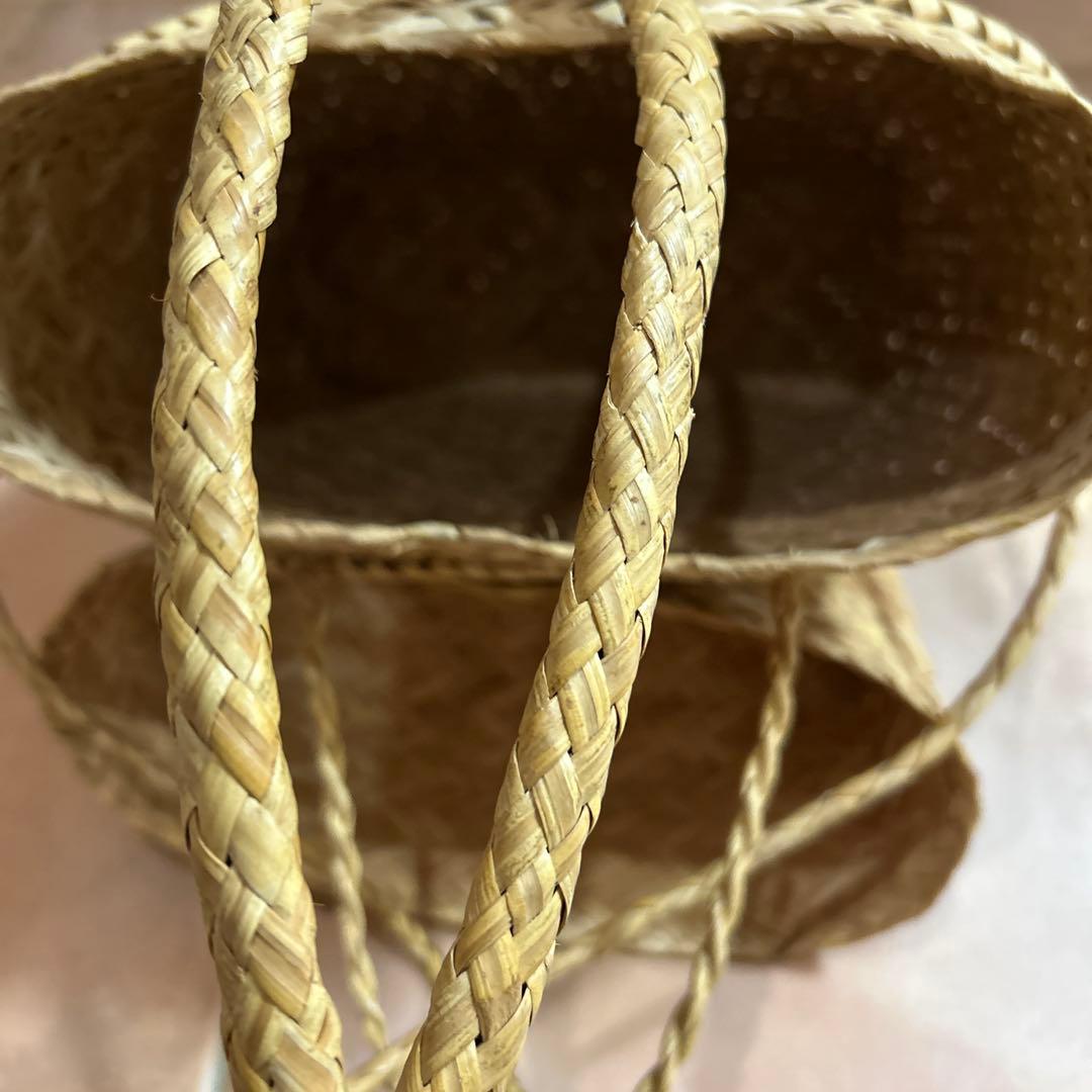 古美術　藤の籠　竹細工 竹籠 vintage ★リュック アンティーク⭐️希少レア