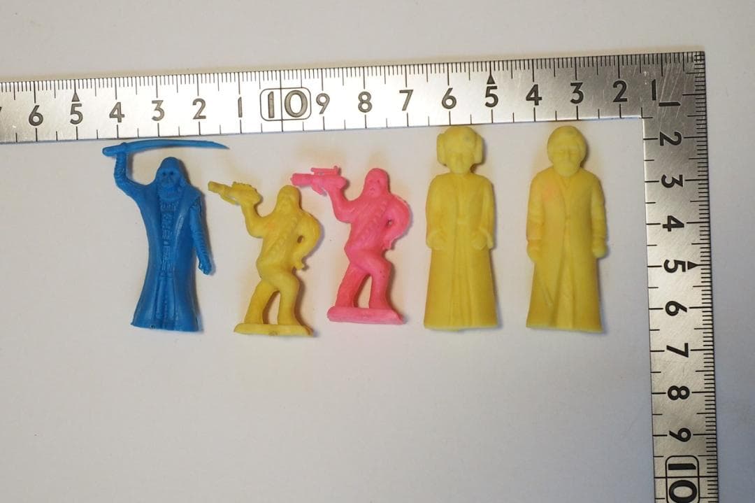 【消しゴム】スターウォーズ レイア、オビワンなど5体セット 昭和レトロ 中古品