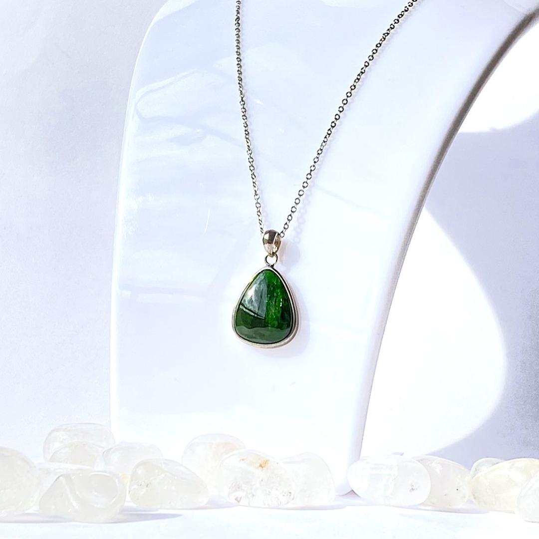 3000円OFF【静寂の森】クロムダイオプサイト 天然石 ペンダントトップ