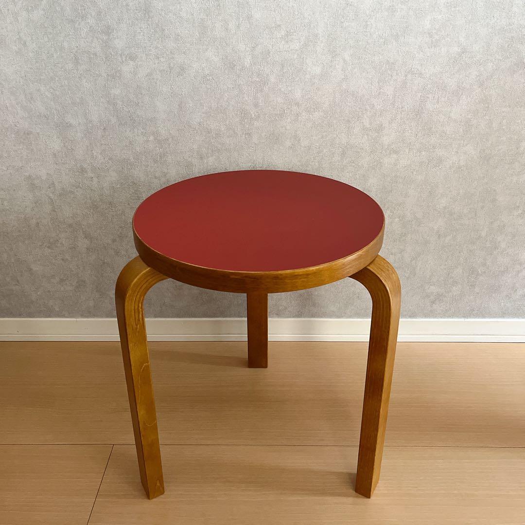artek スツール60 ハニーステイン　レッド 廃盤