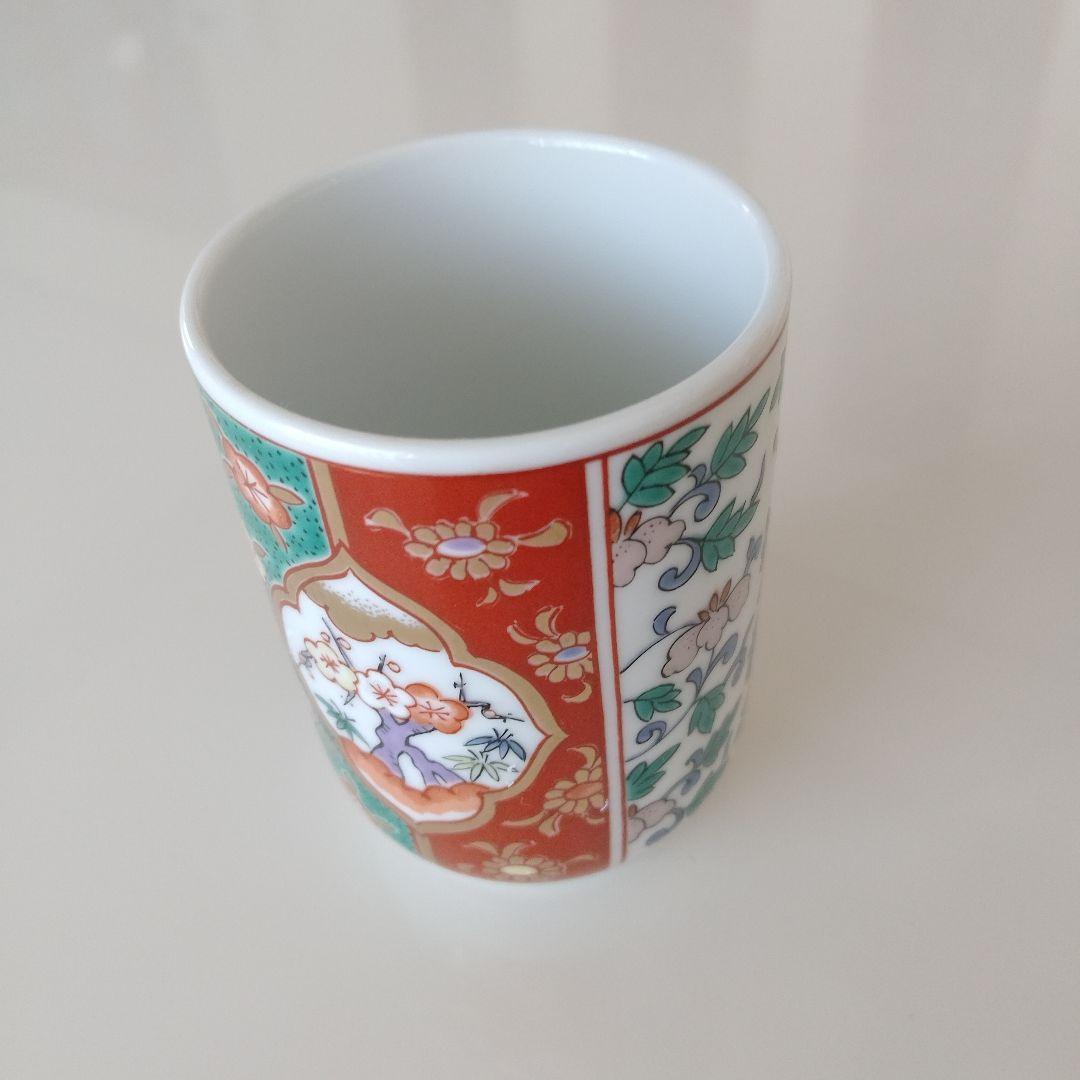 蓋つき煮物椀 陶磁器製/切子グラス/湯呑み 4点セット