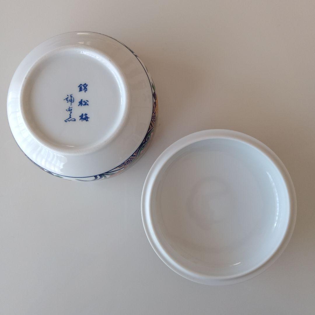 蓋つき煮物椀 陶磁器製/切子グラス/湯呑み 4点セット