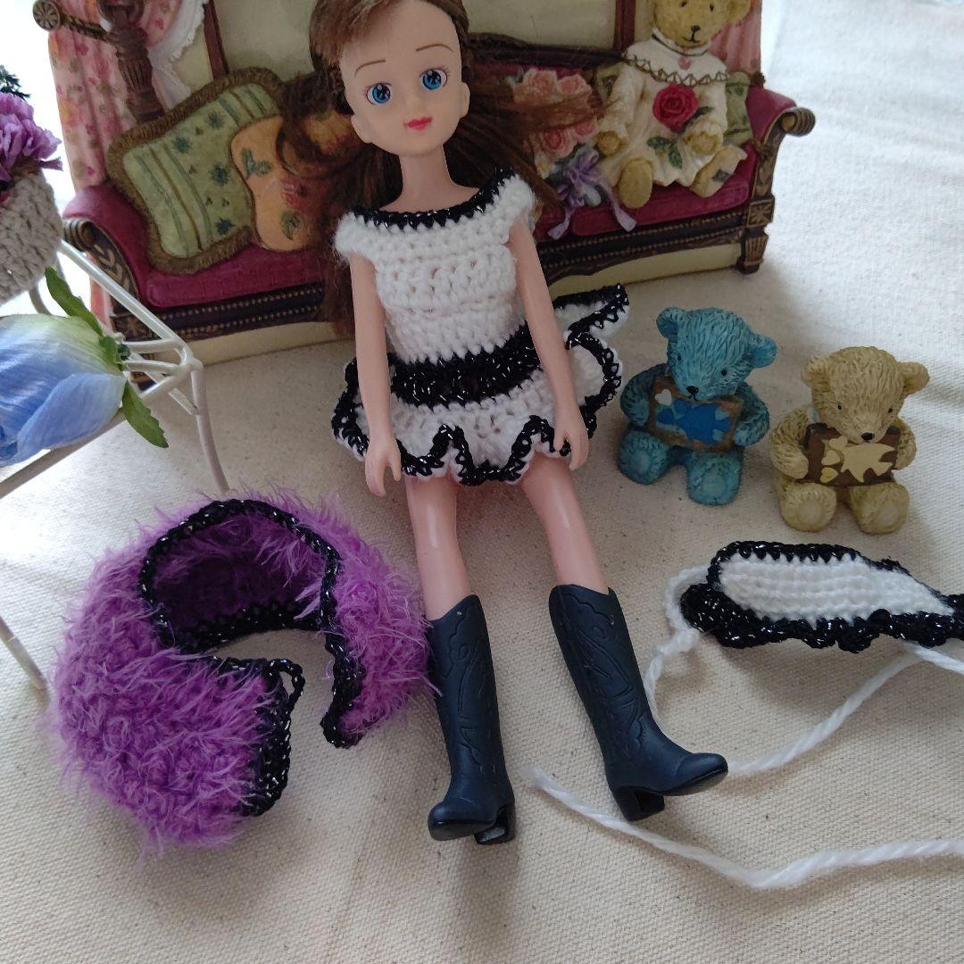 プチブライス リカちゃんお洋服 手編み 自由アレンジキッド