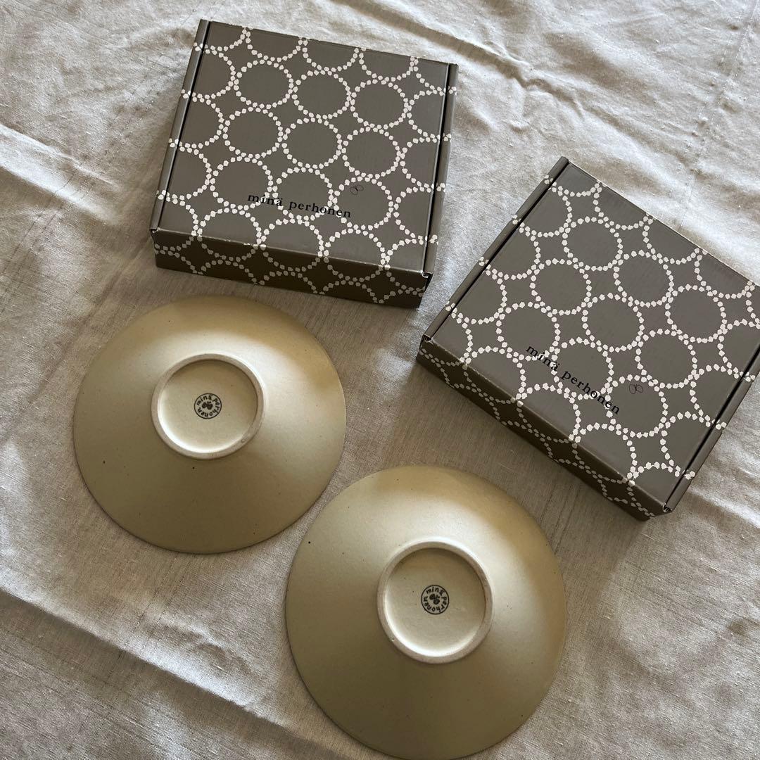 ミナペルホネン　タンバリン　プレート2枚セット