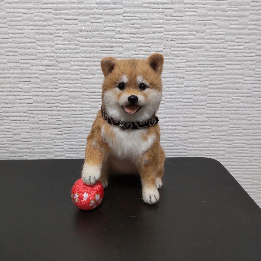羊毛フェルト☆柴犬手毬☆ハンドメイド