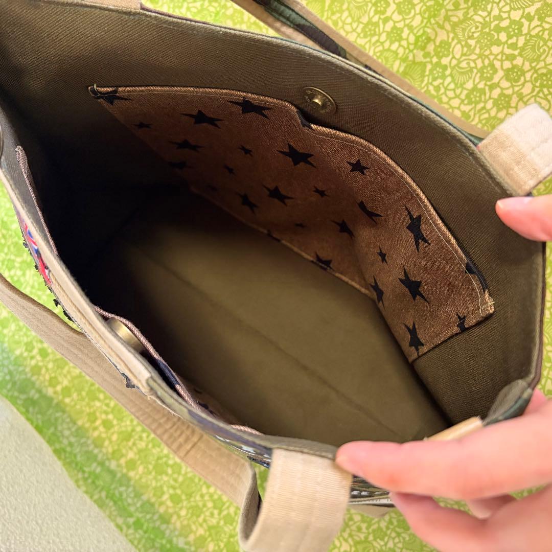 デニムリメイクトートバッグ U.S.ARMY ミリタリー 迷彩 Y2K