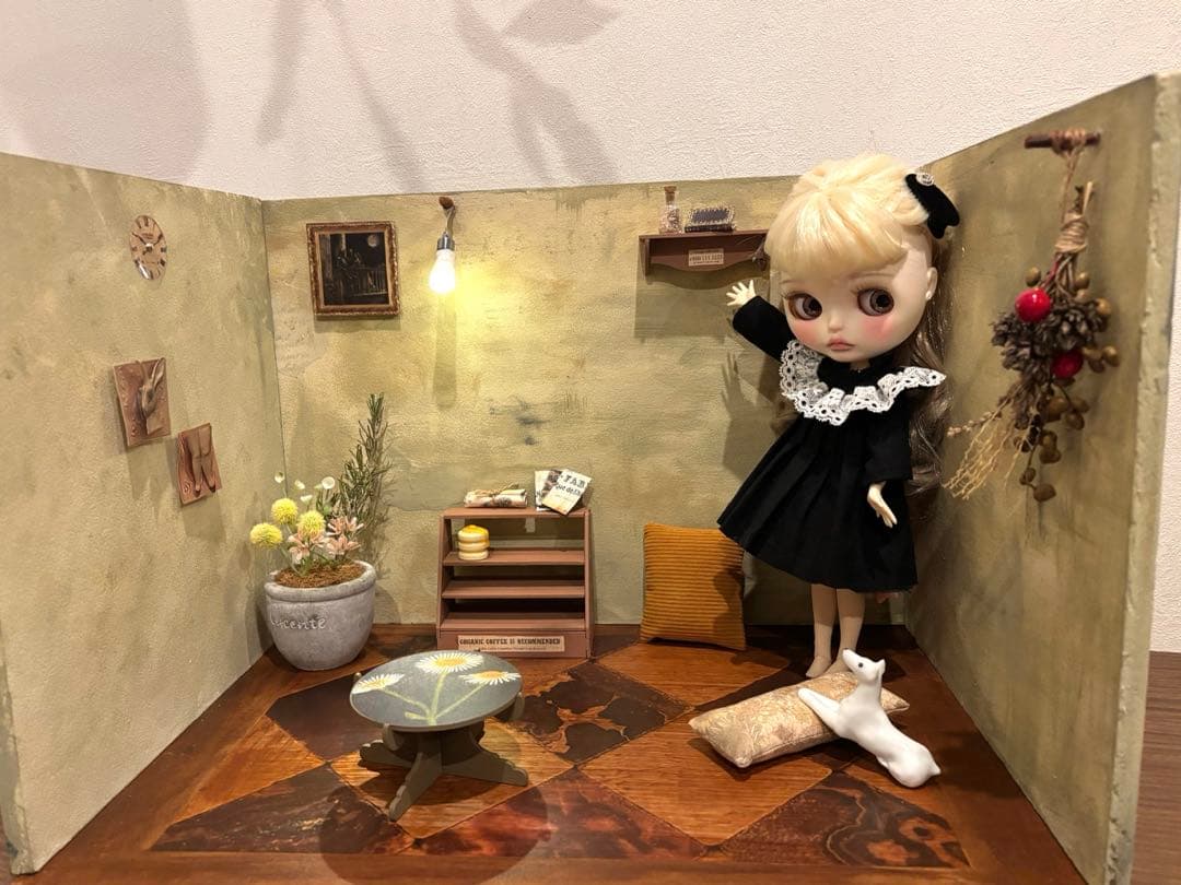 背景ボード　家具　ブライス　リカちゃん　アイシードール1/6サイズ　シルバニア