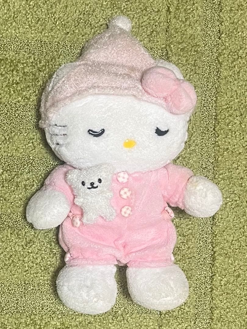 希少 激レア 2002 ハローキティおやすみドール くま ぬいぐるみ 約30cm