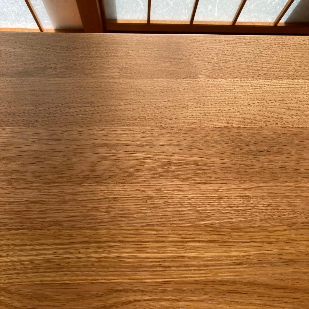 無印良品　無垢材デスク　テーブル　机　木製　オーク材　引き出し付き