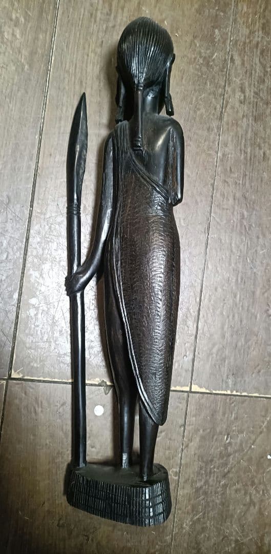 アフリカ彫刻 マコンデ像 3体セット 高さ約40cm トライバルアート 木彫り
