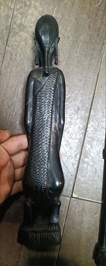 アフリカ彫刻 マコンデ像 3体セット 高さ約40cm トライバルアート 木彫り