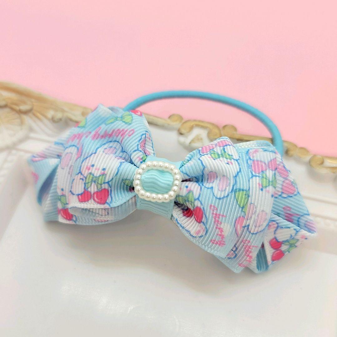 【184】 ハンドメイド　リボン　ヘアゴム