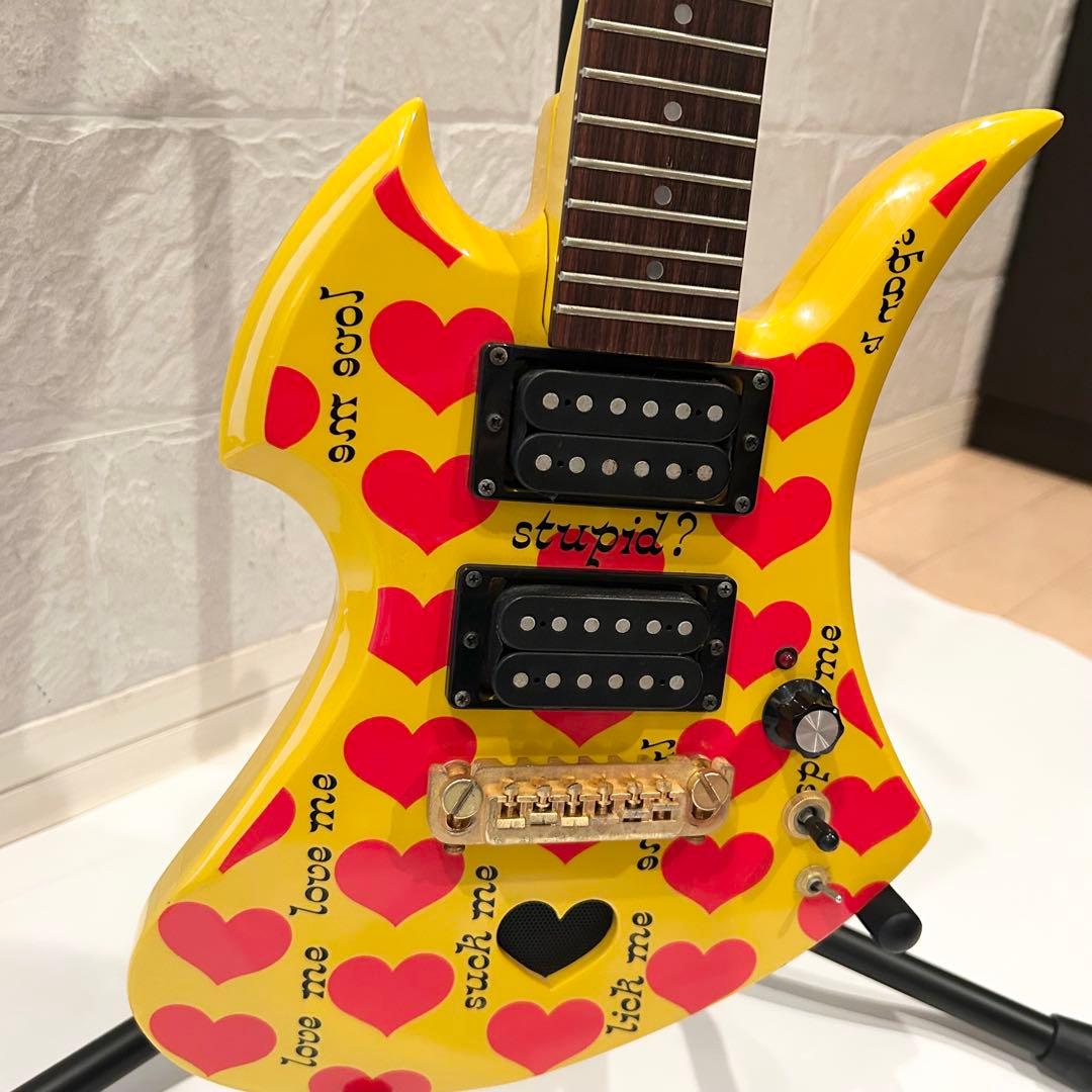 希少 BURNY YH-JR hideモデル アンプ内蔵 モッキンバード ギター