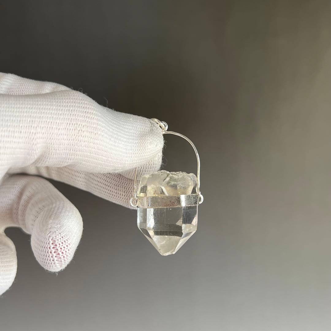 ハンドメイド　透明感とパワーあり　ヒマラヤ水晶　マニハール　ネックレス　6