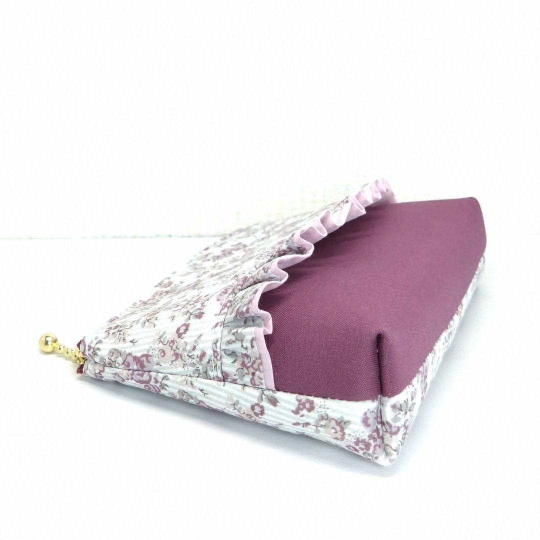 ♥ガーランドストライプ♥ポケットティッシュケース付ポーチ/12cmファスナー