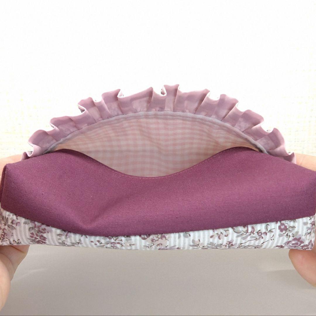 ♥ガーランドストライプ♥ポケットティッシュケース付ポーチ/12cmファスナー