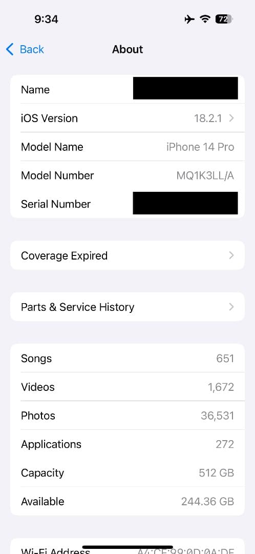 【美品】iPhone14pro 本体 512GB esimフリー