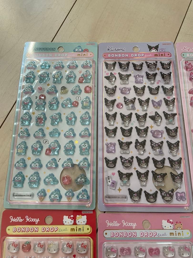 【正規品】ボンボンドロップサンリオミニ5枚セット➕おはじきふうシール