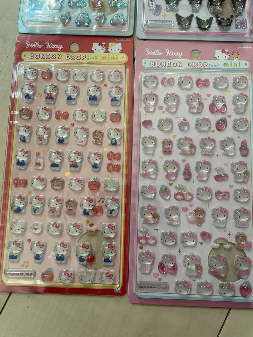 【正規品】ボンボンドロップサンリオミニ5枚セット➕おはじきふうシール