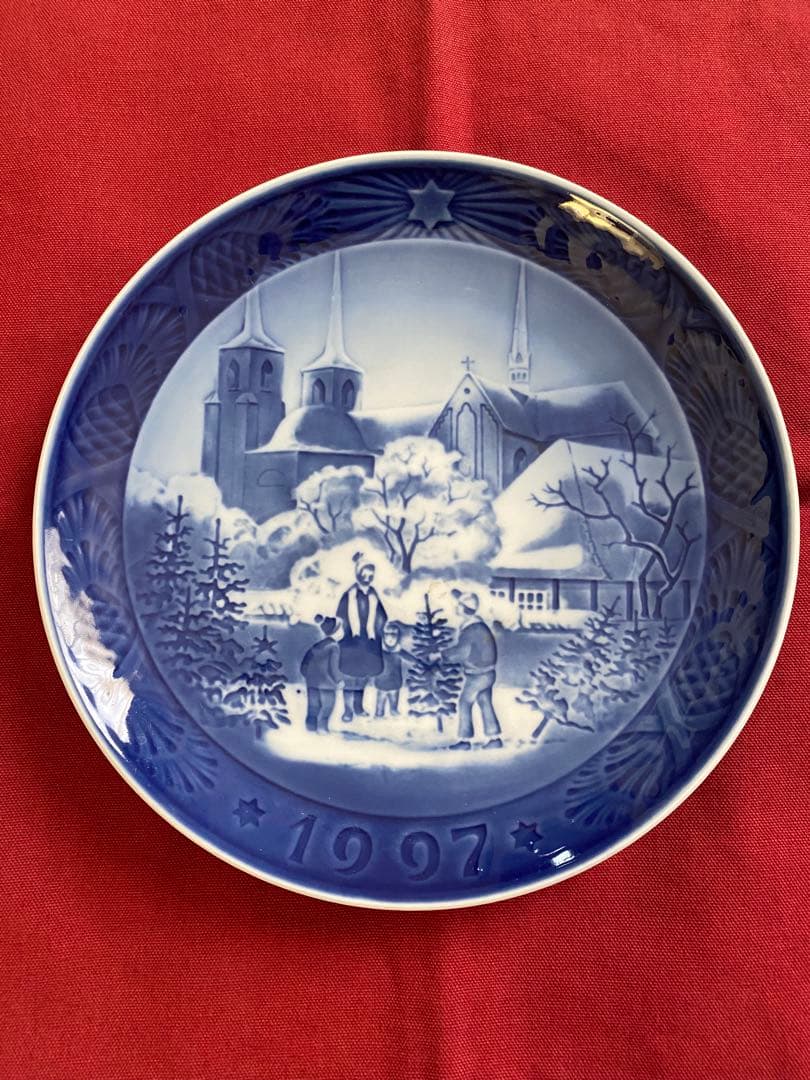 コペンハーゲン1997年 陶器皿 冬の風景