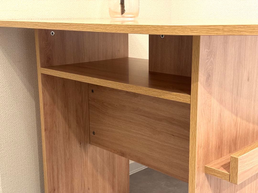 韓国家具◆半円ダイニングラウンドテーブル1000size ナチュラルオーク