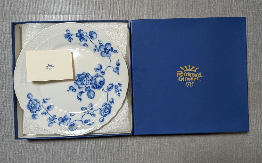 美品　リチャードジノリ　ローズブルー　大皿26.5cm 2枚