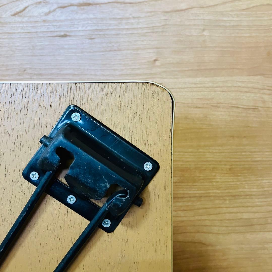 昭和レトロ ポップ オレンジ 折りたたみテーブル ちゃぶ台 デコラ天板 当時物