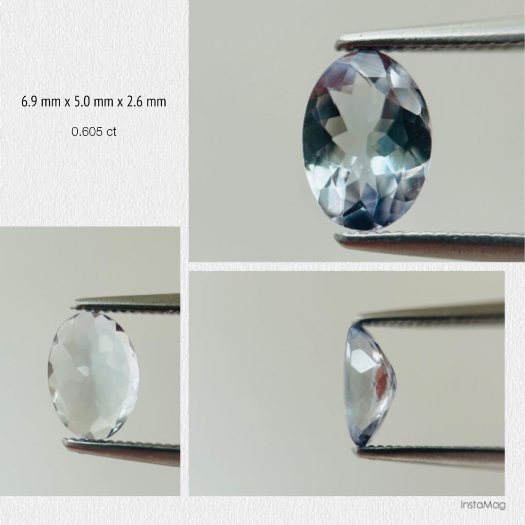 (M0306-2)『7x5mm非加熱』バイカラーゾイサイト　0.605ct