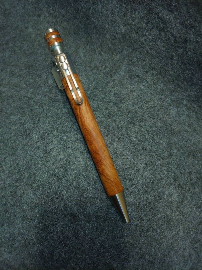 『1本のみ』アルミ 花梨瘤杢 ボールペン　ハンドメイド