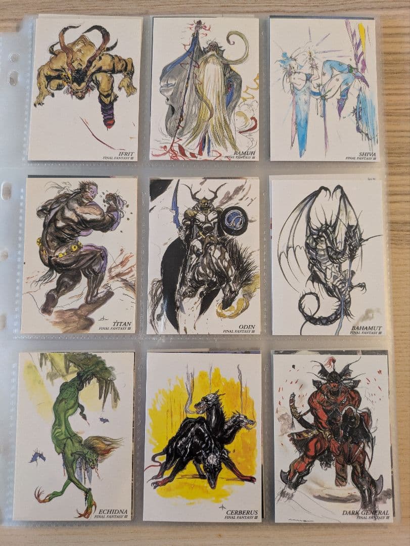 ファイナルファンタジー　アート　カード　コレクション　天野喜孝　セット