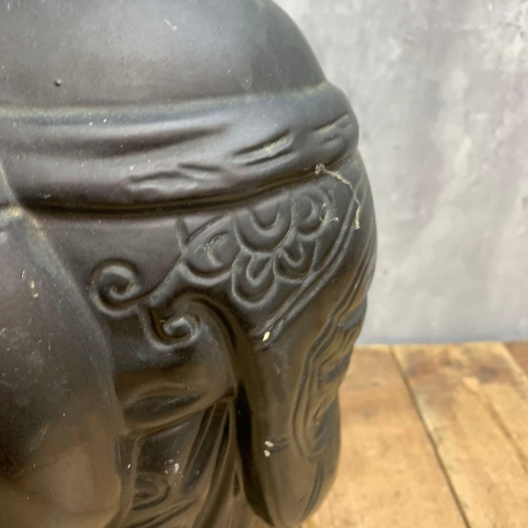 E-4 【ヴィンテージ】布袋尊 置物 縁起物 七福神 時代物 オブジェ インテリ