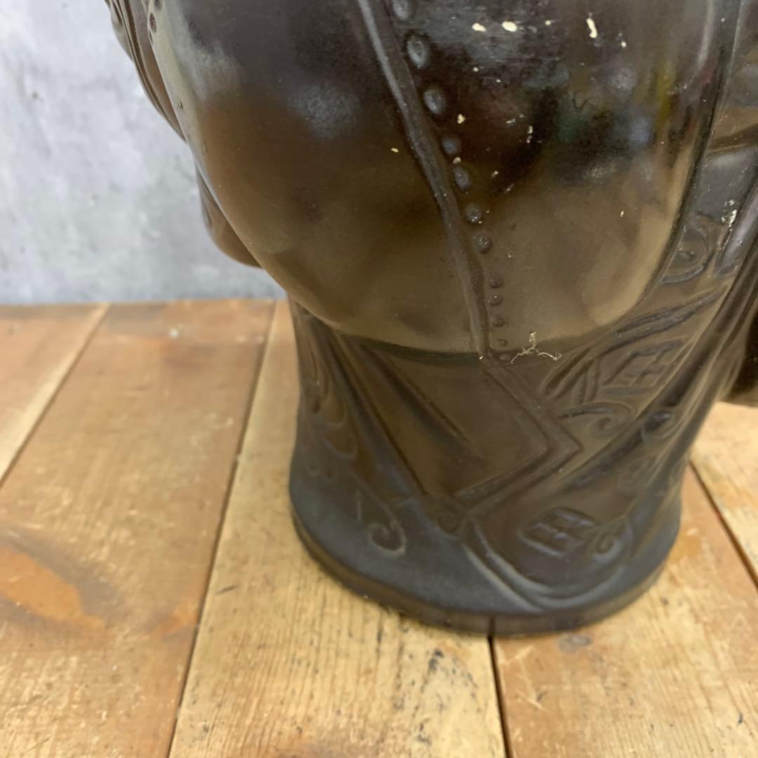 E-4 【ヴィンテージ】布袋尊 置物 縁起物 七福神 時代物 オブジェ インテリ