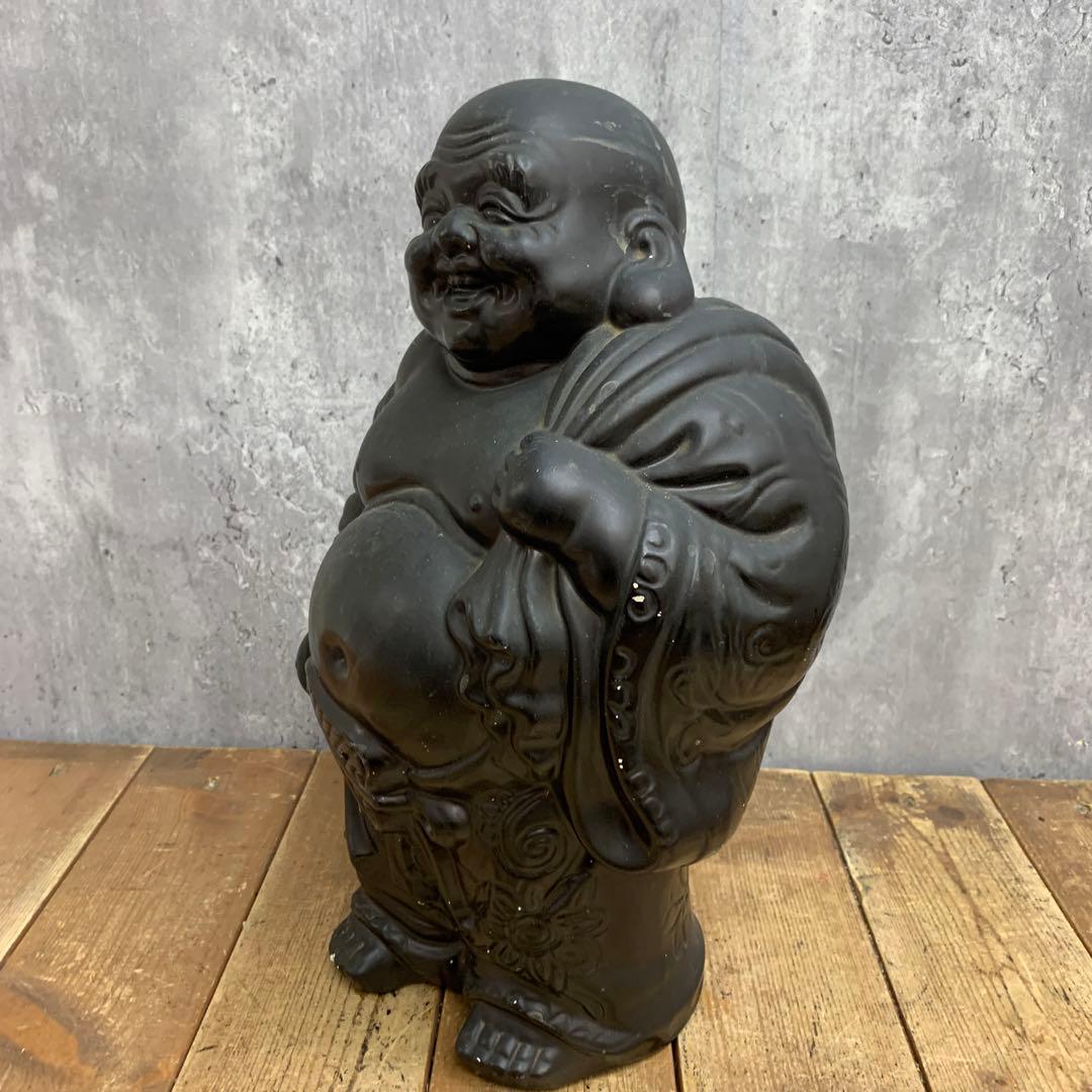 E-4 【ヴィンテージ】布袋尊 置物 縁起物 七福神 時代物 オブジェ インテリ