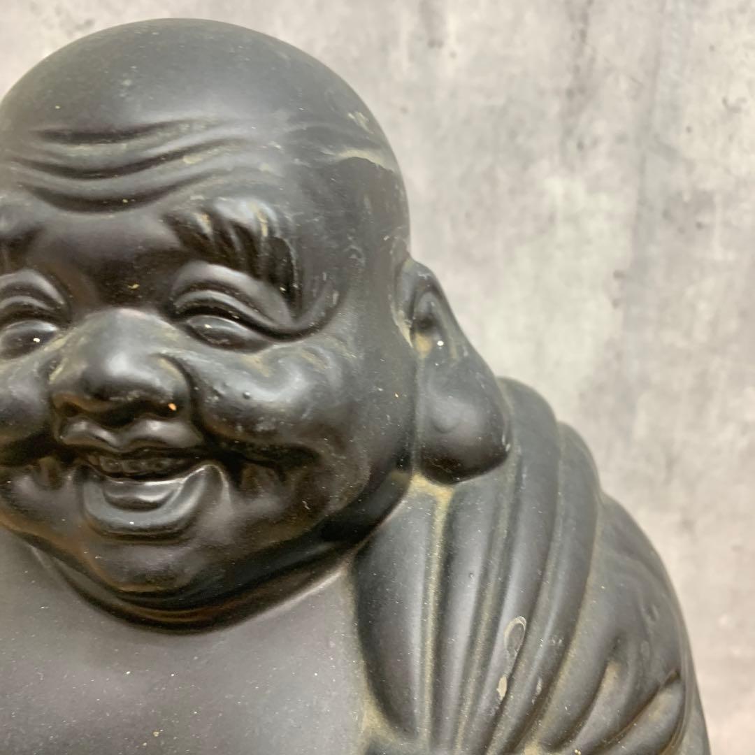 E-4 【ヴィンテージ】布袋尊 置物 縁起物 七福神 時代物 オブジェ インテリ